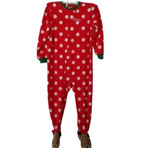 Carter Just One You Red & White Polka Dot Santa's Helper Sleeper Pajama …